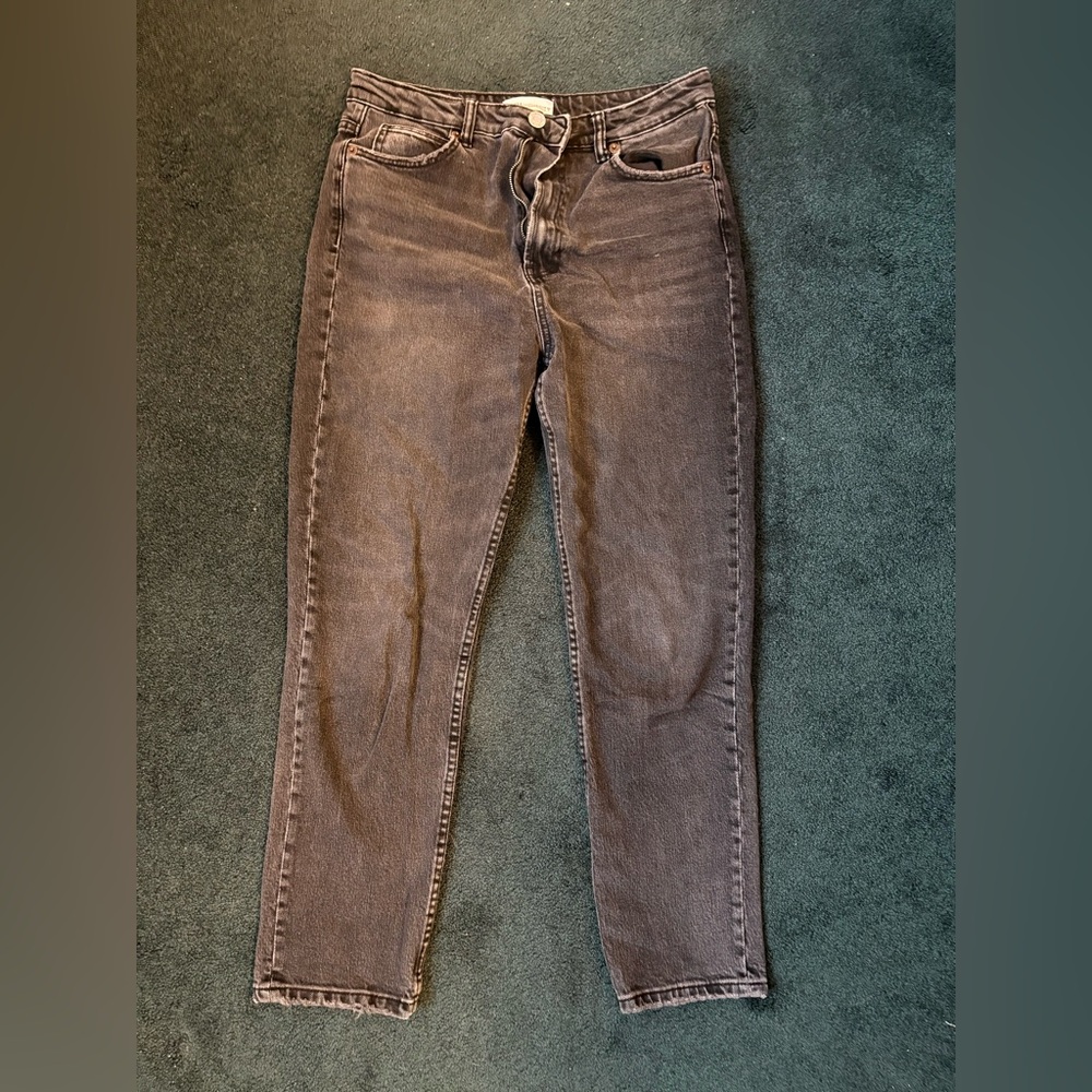 Zara Women's Ankle Cropped Jeans in Brown